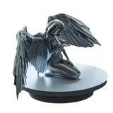 Triogift Art Female Angel Statue Resin Wings Kneeling Angel Garden Figure Decoration Craft Angle Sculpture Desktop Decorative Statue