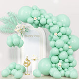 Triogift Mint Green Balloon Macaron Pastel Light Green Balloon Boys Girls 1st Birthday Wedding Baby Shower Party Decoration Helium Globos