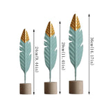 Triogift Modern Feather Table Decor Figurine