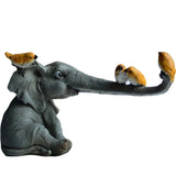 Triogift Creative Cute Naughty Elephant Figurines Ornaments Modern Wine Cabinet Garden Trinkets Opening Gift Souvenir Crafts