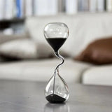 Triogift 3D Creative Irregular Hourglass Timer Home Decoration Glass Sand Time Hourglass Ornaments Household Items Yellow Sand Timer