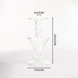 Triogift Creative Glass Flower Vase Europe Style Flower Bottle Home Decor Transparent Plant Pot Crystal Vase Desktop Ornament