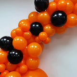 Triogift 1Set Orange Black Balloon Arch Garland Kit Halloween Latex Ballon Decoration Party Birthday Baby Bridal Shower Air Helium Globos