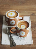 Triogift  -  Ins Style Cartoon Japanese Mug Hand Painted Poached Egg Ceramic Cup Home Office Breakfast Mugs Tea Water Milk Coffee Cup