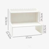 Triogift Upgrade Storage with Two-Layer Desktop Organizer Shelf for Home and Office Ins-Style Rack for Books and Stationery