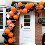 Triogift 32pcs Halloween Balloons Black Orange Balloons ,Suitable for Halloween Celebration Party Bar Anniversary Graduation Decoration