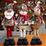 Triogift Christmas Dolls Tree Decor New Year Ornament Reindeer Snowman Santa Claus Standing Doll Navidad Decoration Merry Christmas