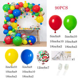 Triogift Circus Party Balloon Arch Kit Garland Red Blue Yellow Balloons Carnival Birthday Decorations Rainbow Confetti Ballon Baby Shower