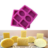 Triogift 6 Holes 3D Candle Mold Silicone Soap Mold Soap Making Moulds Supplies Candle Form Resin Craft Home Decor