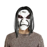 Triogift  Halloween Zombie Mask Props Scary Ghost Zombie Mask Realistic Masquerade Halloween Mask Long Hair Ghost Scary Mask