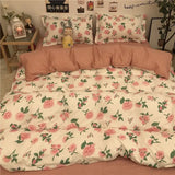 Triogift American rural style small floral bedding set of four pieces fresh and fresh bedding set of three pieces student bed sheets