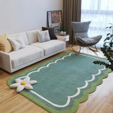 Triogift  Modern Irregular Living Room Decoration Carpet Japanese Bedroom Bedside Plush Carpets Simple Study Coat Closet Fluffy Soft Rug