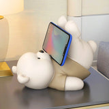 Triogift Bear Tablet Mobile Phone Holder For iPad iPhone Decoration Study Office Computer Desktop Ornaments Birthday Gift for Friends