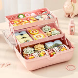 Triogift Multi-layer Girls' Hair Accessories Storage Box Hairpin Organizer Large Capacity Jewelry Case Head Rope Headband Display Rack