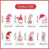 Triogift 8pcs Valentine's Day Hanging Ornaments Valentine Heart Gnome paper Cutouts Pendant for Love Tree Valentine's Day Wedding decor