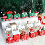 Triogift Plastic Train Ornament/ 4 Knot Hand-assembled Train Toy for Home Santa Claus Gift Xmas New Year Decoration Desk Decoration