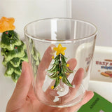 Triogift  -  Christmas Tree Cup Heat Resistant Tumbler Cups In Bulk Glass Cup Coffee Mug Coffee Cup Tumblers Christmas Decoration Home Decor