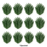 Triogift Artificial Tropical Palm Leaves Safari Jungle Decorations Hawaiian Luau Party Leaf Home Table Decor Wedding Birthday Fake Plants