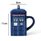 Triogift  -  1pc 450ml Creative Police Box Mug Funny Ceramic Coffee Tea Cup with Gift Box Milk Drinks Breakfast Cup Birthday Gift Kitchenware