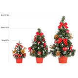 Triogift  Table Mini Christmas Tree Decorations Children Home Bedroom Party 15/20/30cm Artificial Christmas Tree New Year Navidad Gift