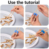 Triogift  8/10PCS Japanese Chopsticks Helper Durable Hinge Connector Small Easy Use Chopstick Trainer Portable Reusable Training Assistant