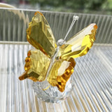 Triogift  Small Gift Creative Home Counter Decoration Crystal Crafts Three-dimensional Butterfly Home Decoration