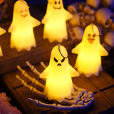 Triogift 1PC Halloween LED Ghost Lights Party Ambience Decoration Halloween Home Decoration Supply Props