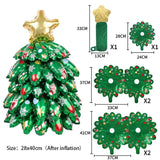 Triogift  Small Christmas Tree Balloon Column Mini Desktop Christmas Tree Aluminum Film Christmas Decoration Decoration Three-dimensional