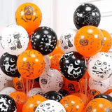 Triogift 12 Inches Halloween Balloons Orange Pumpkin Ghost Latex Inflatable Balloons Kids Toys Halloween Party Decoration Supplies