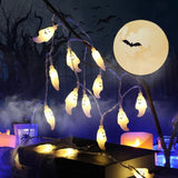 Triogift  1.5m 10 Led Halloween Pumpkin Ghost Skeletons Bat Spider Led Light String Festival Bar Home Party Decor Halloween Ornament