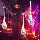 Triogift  Halloween Spider Eggs Light Up Spider Hangings Egg Sacs Hanging Light Decorations Web Halloween Decorations For Haunted House