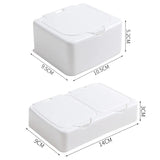 Triogift Plastic Storage Box with Lip Cover Household Desk Drawer Sundries Organizer Cotton Swabs Cotton Pad Container Mini Jewelry Box