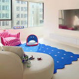 Triogift Klein Blue Irregular Decorative Living Room Carpet Simple Bedroom Soft Rug IG Cloakroom Leisure Area Plush Mats Ковер Tapis