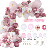 Triogift Macaron Butterfly Balloon Garland Arch Kit Birthday Party Decor Kids Baby Shower Girl Latex Ballon Chain Wedding Party Supplies