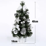 Triogift 40CM LED Christmas Tree Nightlight LED Light Pine Needle Tree Mini Xmas Tree Christmas Decoration Desktop Ornament New Year Gift