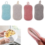 Triogift  Double Sided Kitchen Cleaning Magic Sponge, Non-Scratch Microfiber Sponge, Reusable Scouring Pad for Scrubbing Cleaning of Dishe