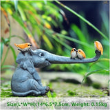 Triogift Creative Cute Naughty Elephant Figurines Ornaments Modern Wine Cabinet Garden Trinkets Opening Gift Souvenir Crafts