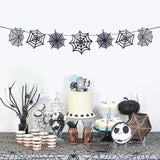 Triogift Happy Halloween Banner Pumpkin bat pattern Bunting Garland Home Decor for Fireplace Halloween Theme Party Decorations Supplies