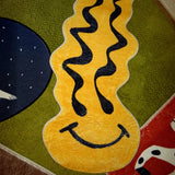 Triogift  Smile Carpet Bedside Cartoon Funny Distortion Face Children Bedroom Rug Home Decoration Cute Living Room Corridor Mat ковер 러그