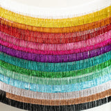 Triogift Foil Fringe Tinsel Garland Creative 2M 4 Layers Foil Banner Birthday Party Wedding Decoration Christmas Home Wall Decor