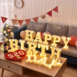 Triogift  Creative DIY Luminous LED Letter Lights 26 English Alphabet Light for Holiday Home Wedding Birthday Christmas Party Decorations