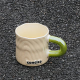 Triogift  -  Modern Simple Coffee Ceramic Mug Milk fufu Collider with Handle Water Cup Household Breakfast Oatmeal Milk Cup