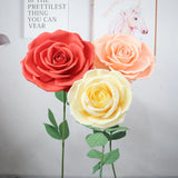 Triogift Road Leading PE Foam Curl Rose Flower Wedding Party Autumn Decorations Giant Artificial Flores Photography Props Accessories