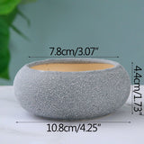 Triogift Rustic Frosted Stone Flower Pot