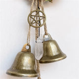 Triogift  Witch Bells Protection For Door Knob Hanger Wind Chimes Witchy Things Clear Negative Energy Witchcraft Supplies Home Decor