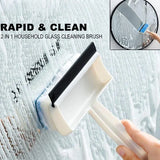 Triogift  Double-sided Household Glass Shaving Tile Bathroom Cleaning Brush Wipe Window Wiper Scraper Cleaning Mirror