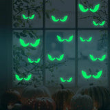 Triogift 36Pcs  Halloween Luminous Wall Decals Glowing in The Dark Eyes Window Sticker for Halloween Decoration for Home Party Supplies