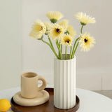 Triogift White Modern Ceramic Vases Water-grown Flowers Dried Flowers Decorative Ornaments Living Room Table Ornaments Flower Ware North