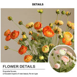 Triogift  8 Heads Artificial Flower Bouquet Lotus Flower Camellia Fake Flowers Home Garden Wedding Decors DIY Craft Wreath Christmas