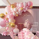 Triogift Tender Pink Gold Balloon Garland Arch Kit Wedding Birthday Party Decoration Adult Kids Baby Shower Decor Ballon Wedding Supplies